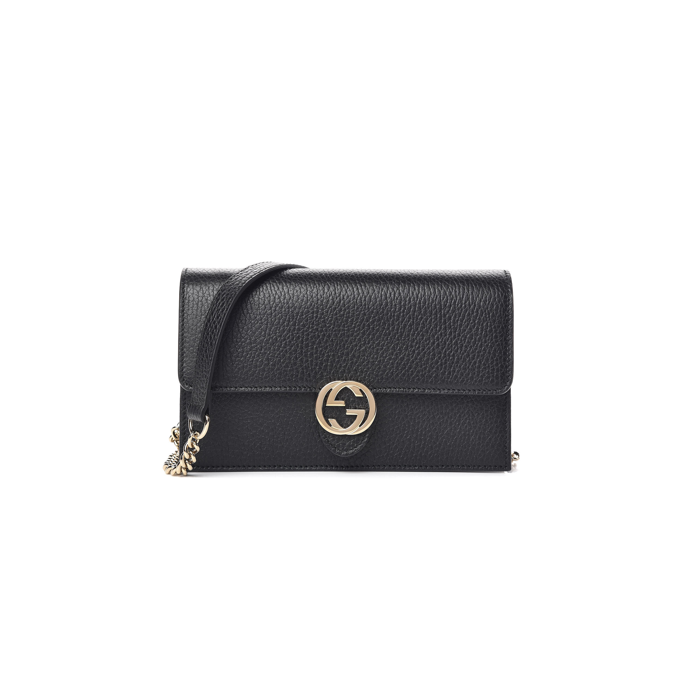 GUCCI DOLLAR CALFSKIN INTERLOCKING G CHAIN WALLET 510314 (20*13*6cm)